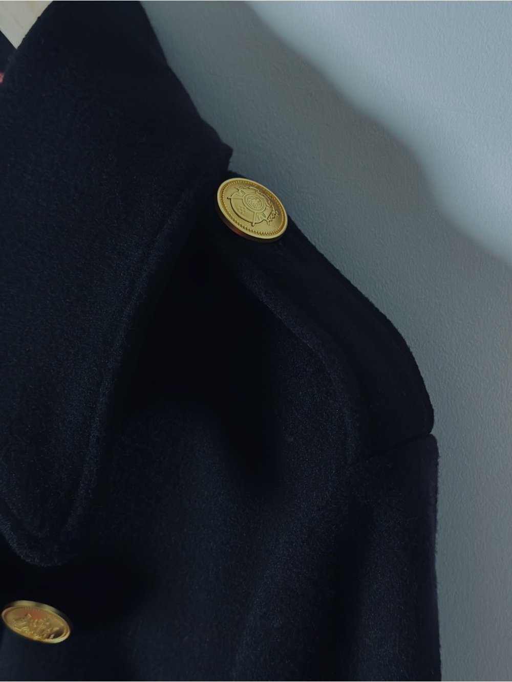 Rebecca Minkoff Women’s Double-Breasted Peacoat Jacket/Gold Buttons/Black/Size M - Picture 6 of 9